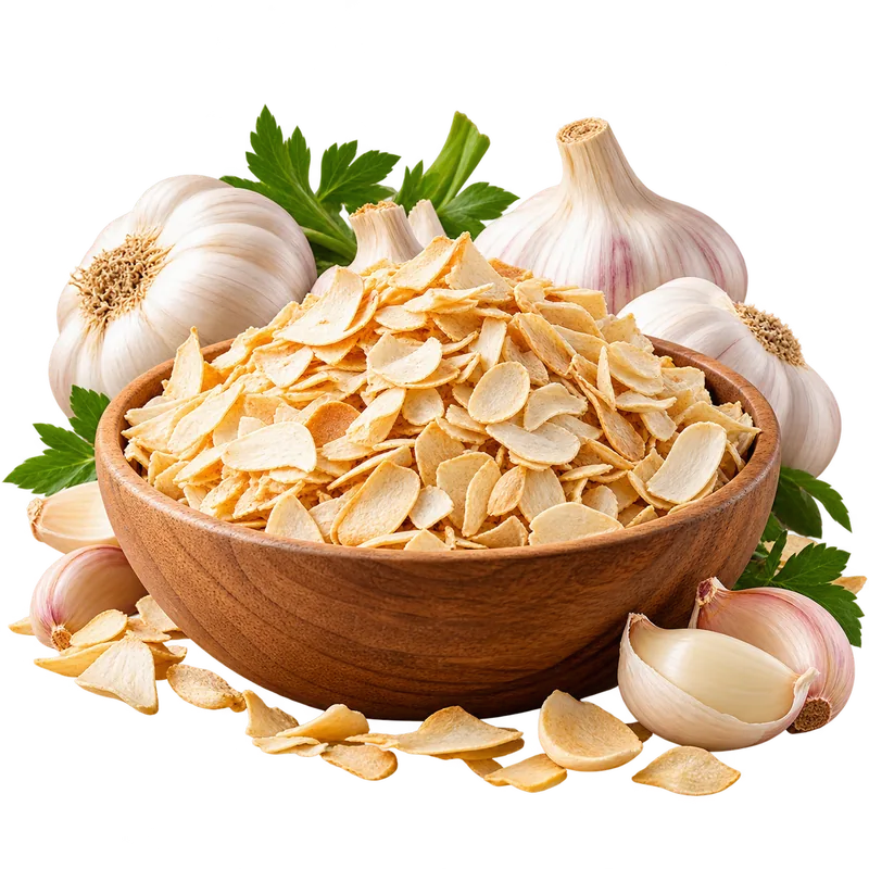 Dehydrated garlic products