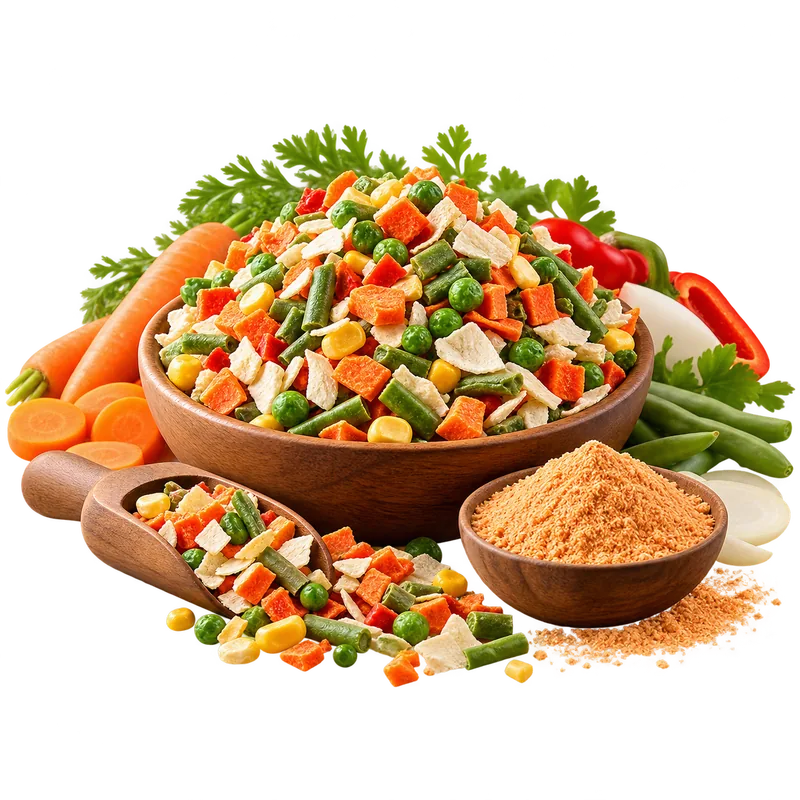 Dehydrated vegetables and powder