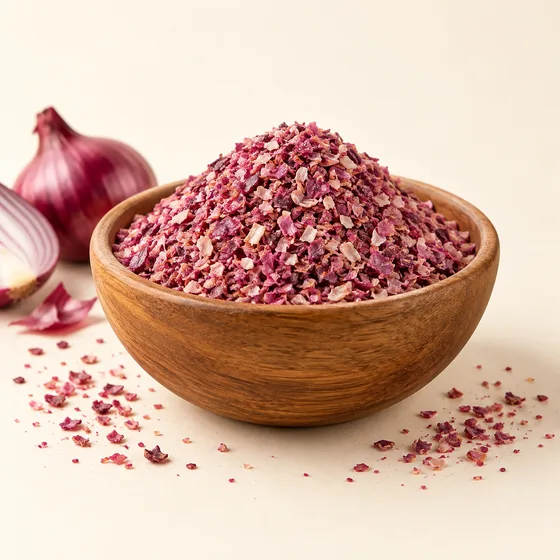 Red onion granules