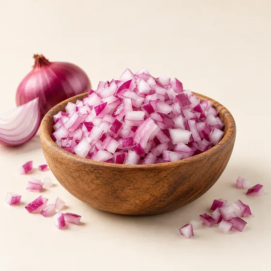 Red onion minced